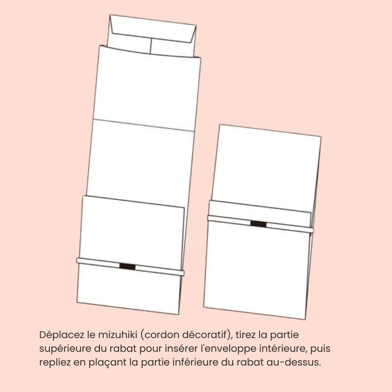 Sobre japonés Shugi-bukuro rosa floreado