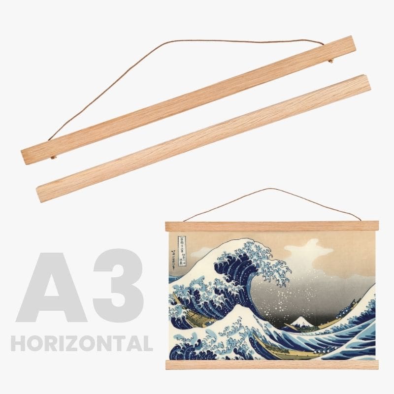 Portapóster de Madera Magnético – A3 Horizontal