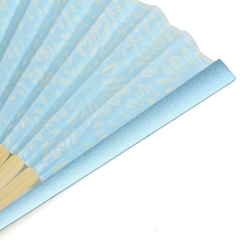 Éventails Japonais Marguerite Bleu