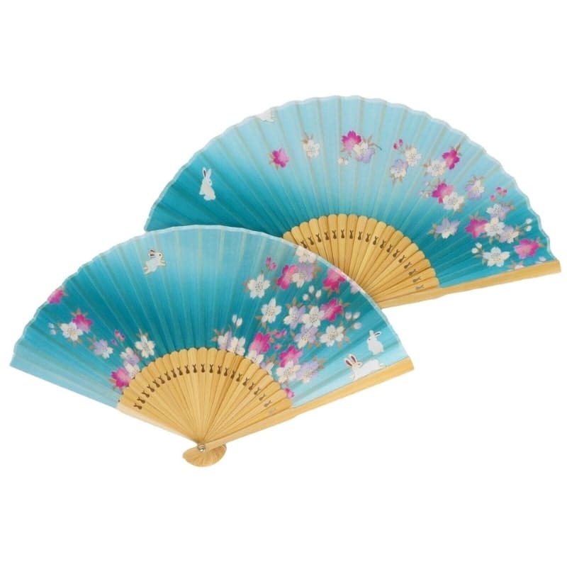 Éventails Japonais Turquoise Usagi