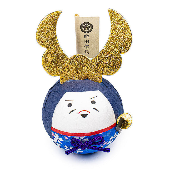 Figura Okiagari de Papel Washi - Oda Nobunaga