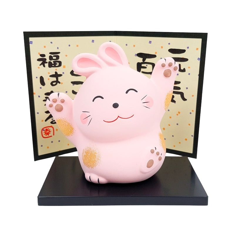 Figura de conejo japonés con energía positiva