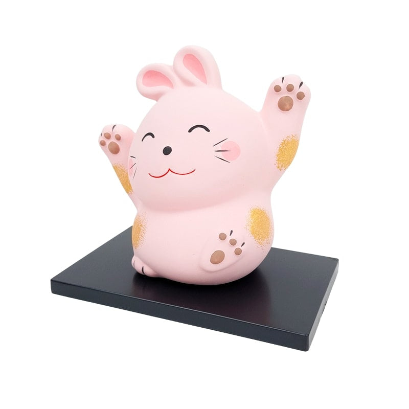 Figura de conejo japonés con energía positiva