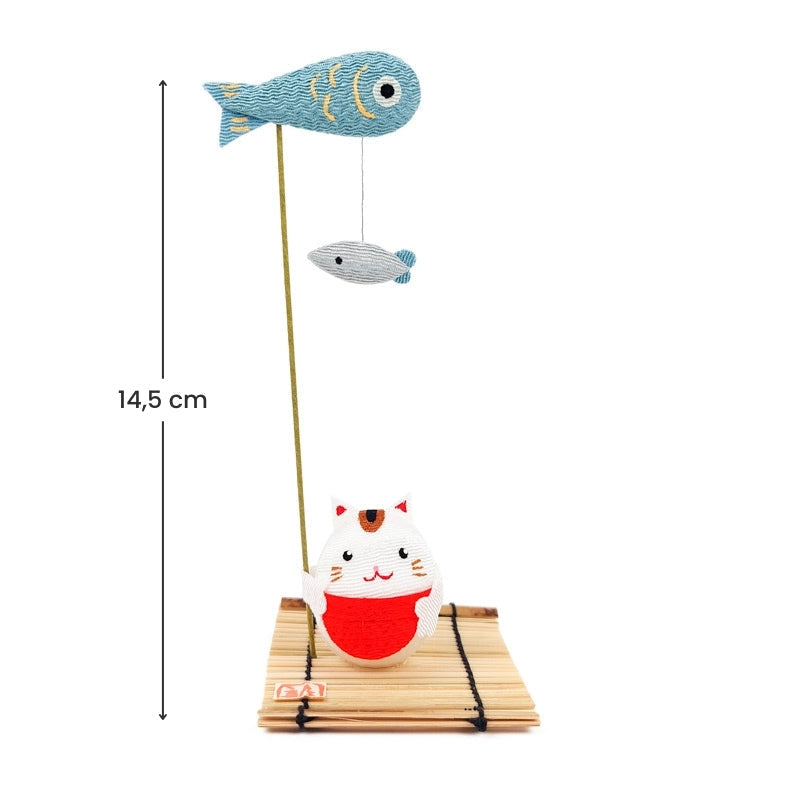 Figurita Japonesa Gato Chirimen