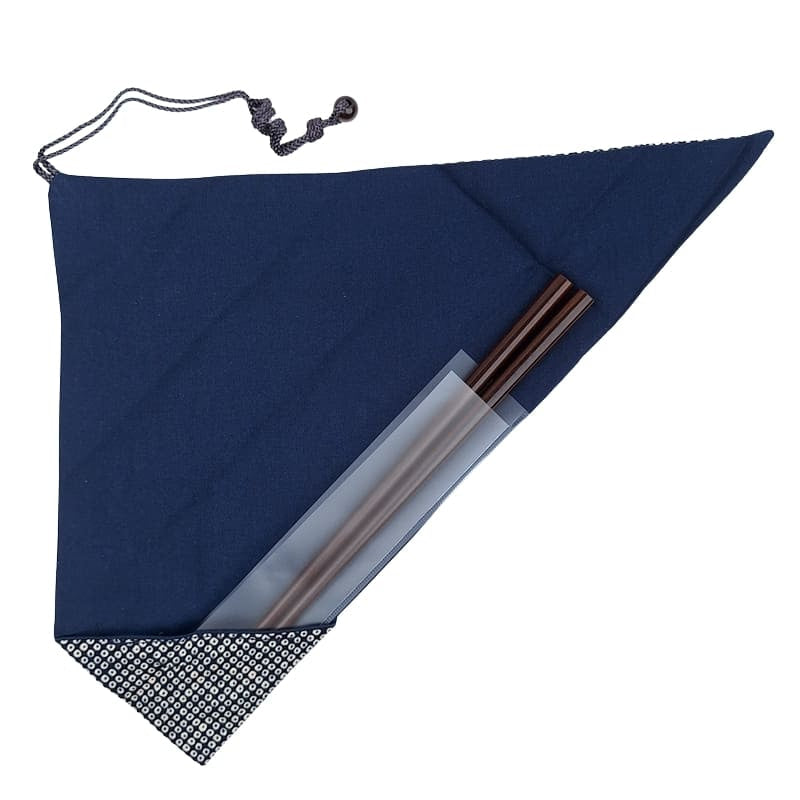 Funda Azul para Palillos Japoneses Kanoko
