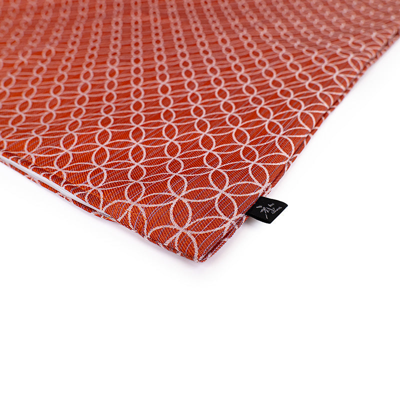 Funda de Cojín Japonesa Motivo Shippo Naranja - 50x50 cm