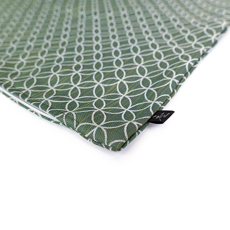 Funda de Cojín Japonesa Motivo Shippo Verde - 50x50 cm