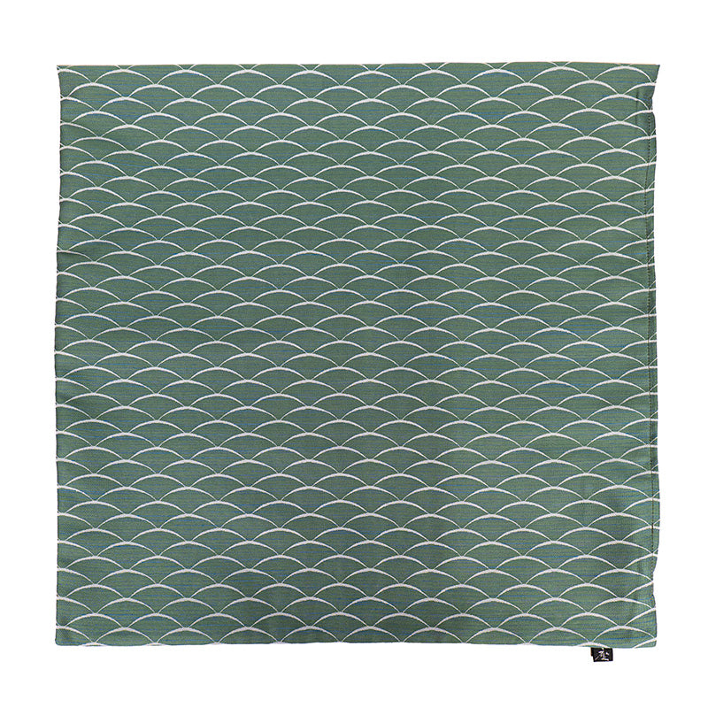 Funda de Cojín Japonesa de Tela Tsumugi Verde - 50x50 cm