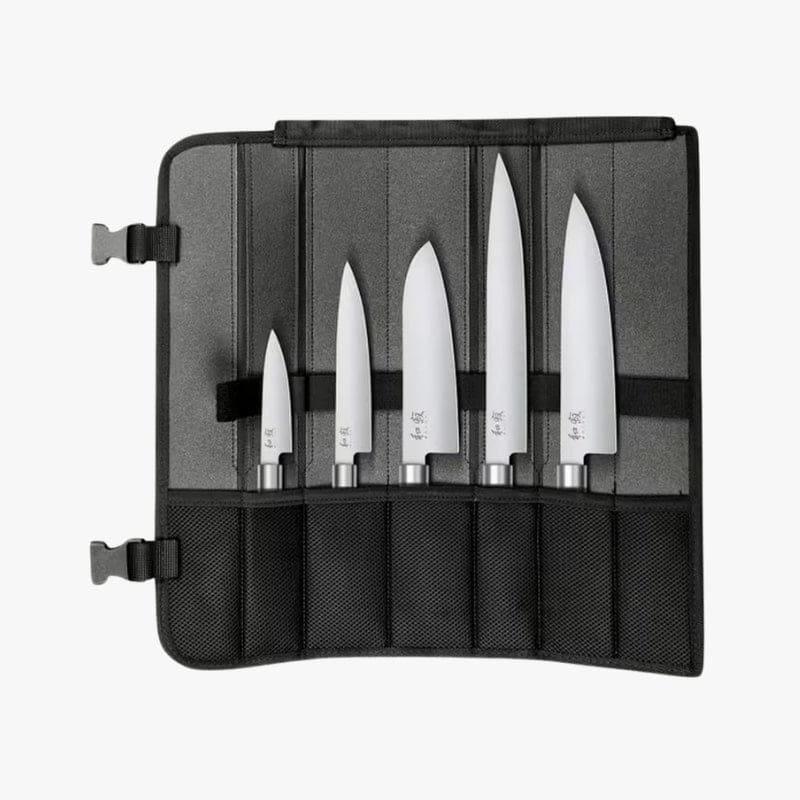 Funda para 5 Cuchillos Japoneses KAI Wasabi Negro