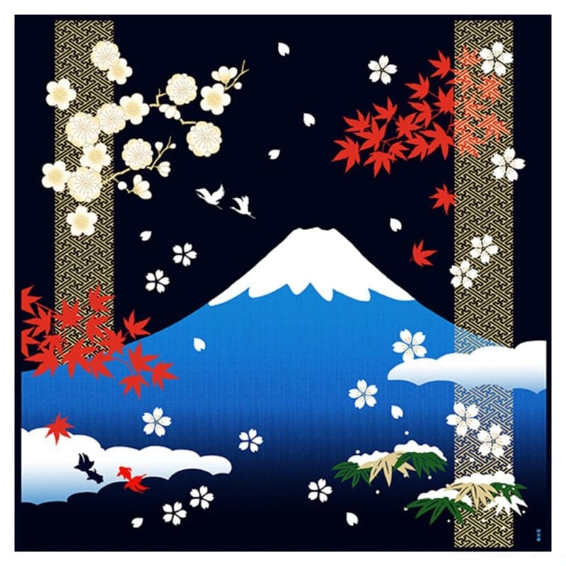 Furoshiki Japonés Cuatro Estaciones - 90x90 cm