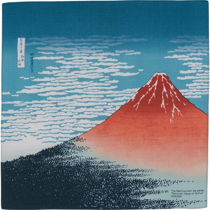 Furoshiki Monte Fuji rojo - 48x48 cm