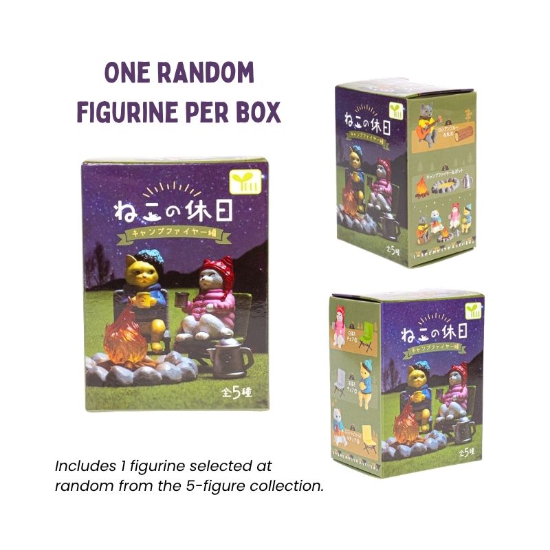 Gachapon Figurita - Gato de Camping