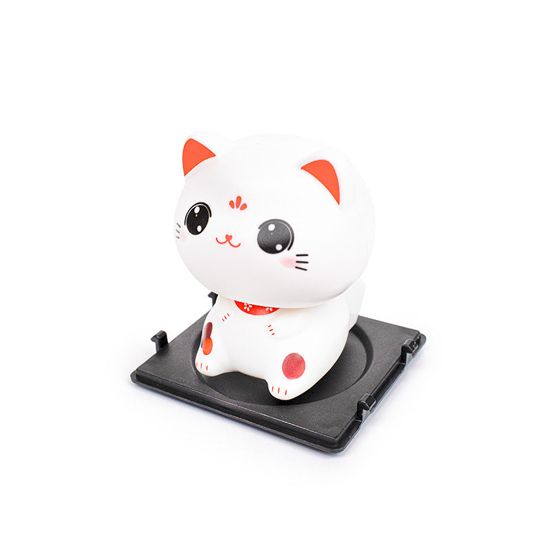 Gato de la Suerte Solar Articulado - Kawaii