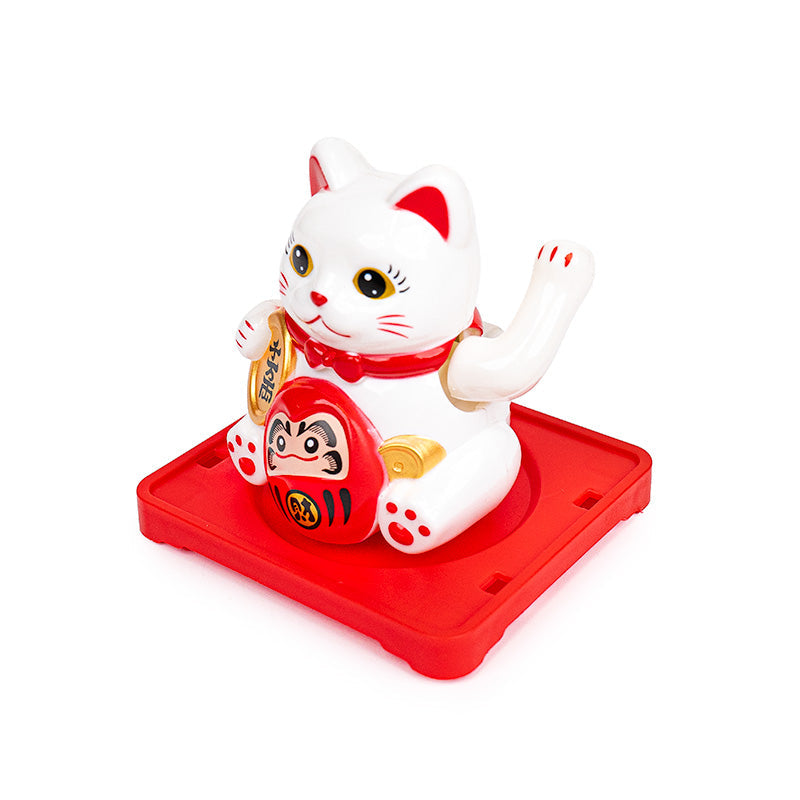 Gato Maneki Neko Solar Articulado - Daruma