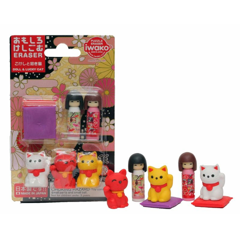 Goma de Borrar Japonesa Maneki Kokeshi Iwako