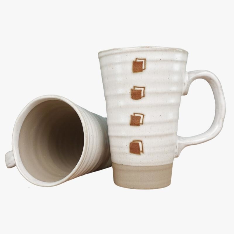 Taza Japonesa Blanca Grande