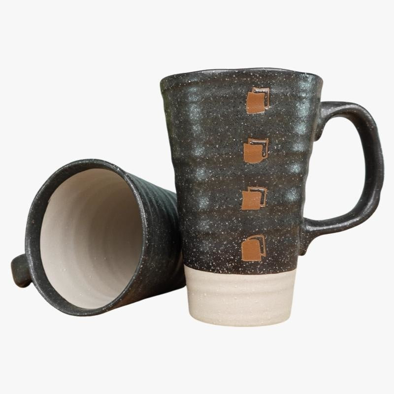 Taza Japonesa Negra Grande