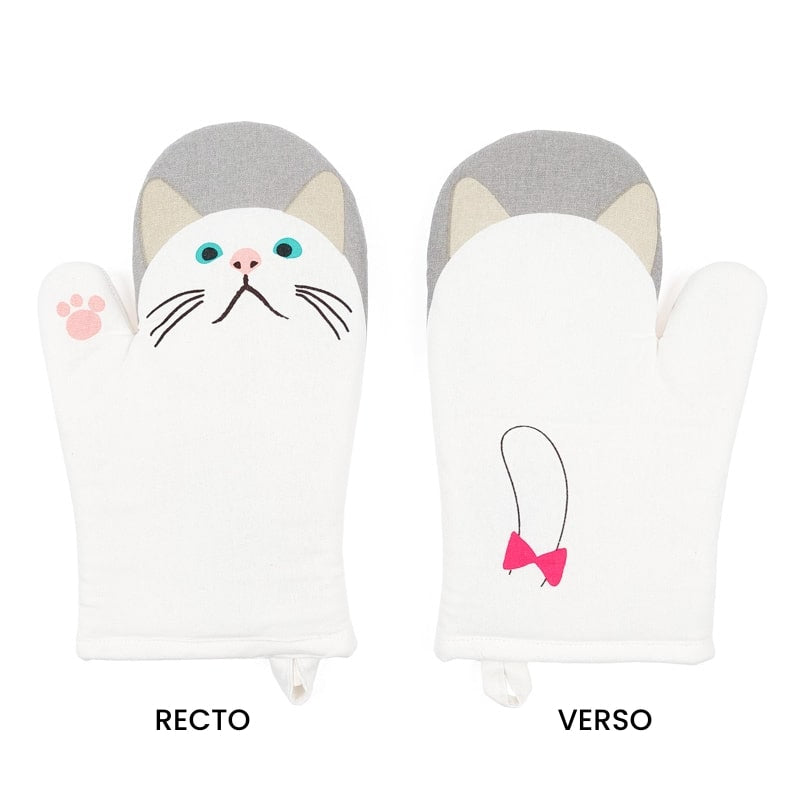 Guante de Cocina Gato Blanco