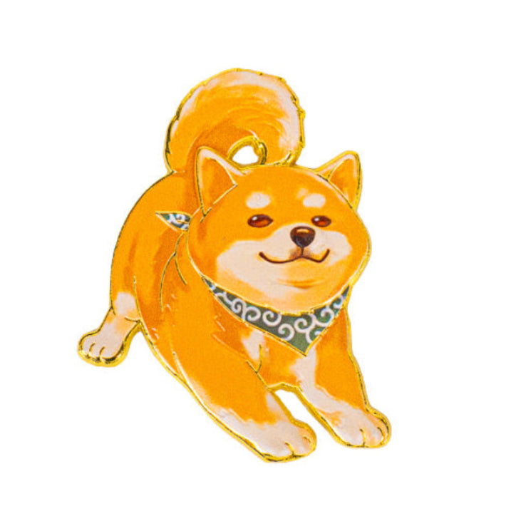 Iman japonés de metal con forma de Shiba Inu
