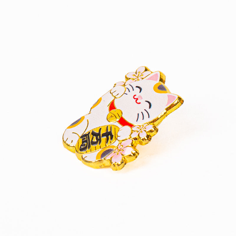 Insignia japonesa de metal «Maneki-Neko»