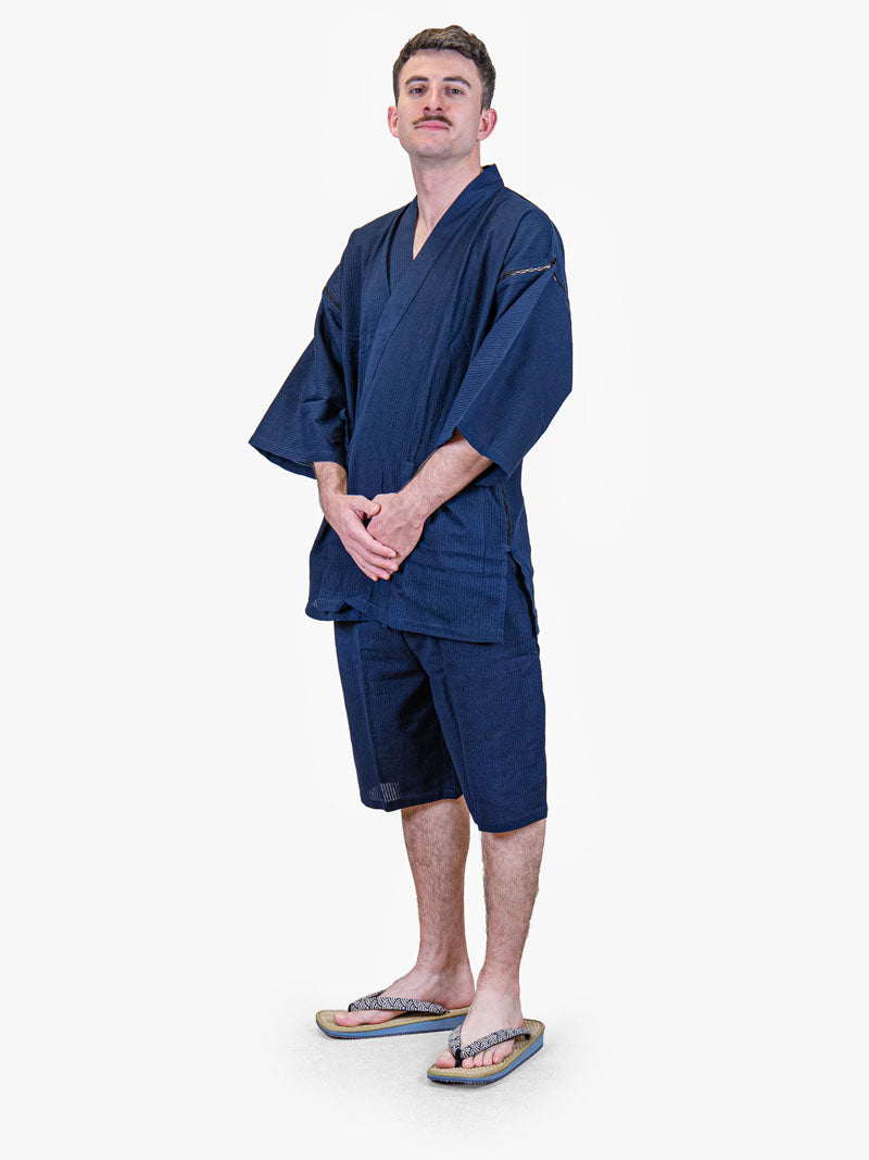 Jinbei Japonés Hombre – Azul Marino