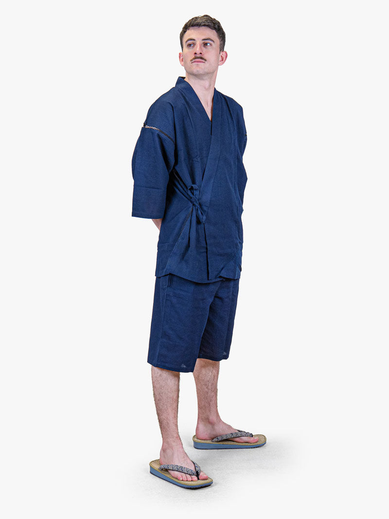 Jinbei Japonés Hombre – Azul Marino