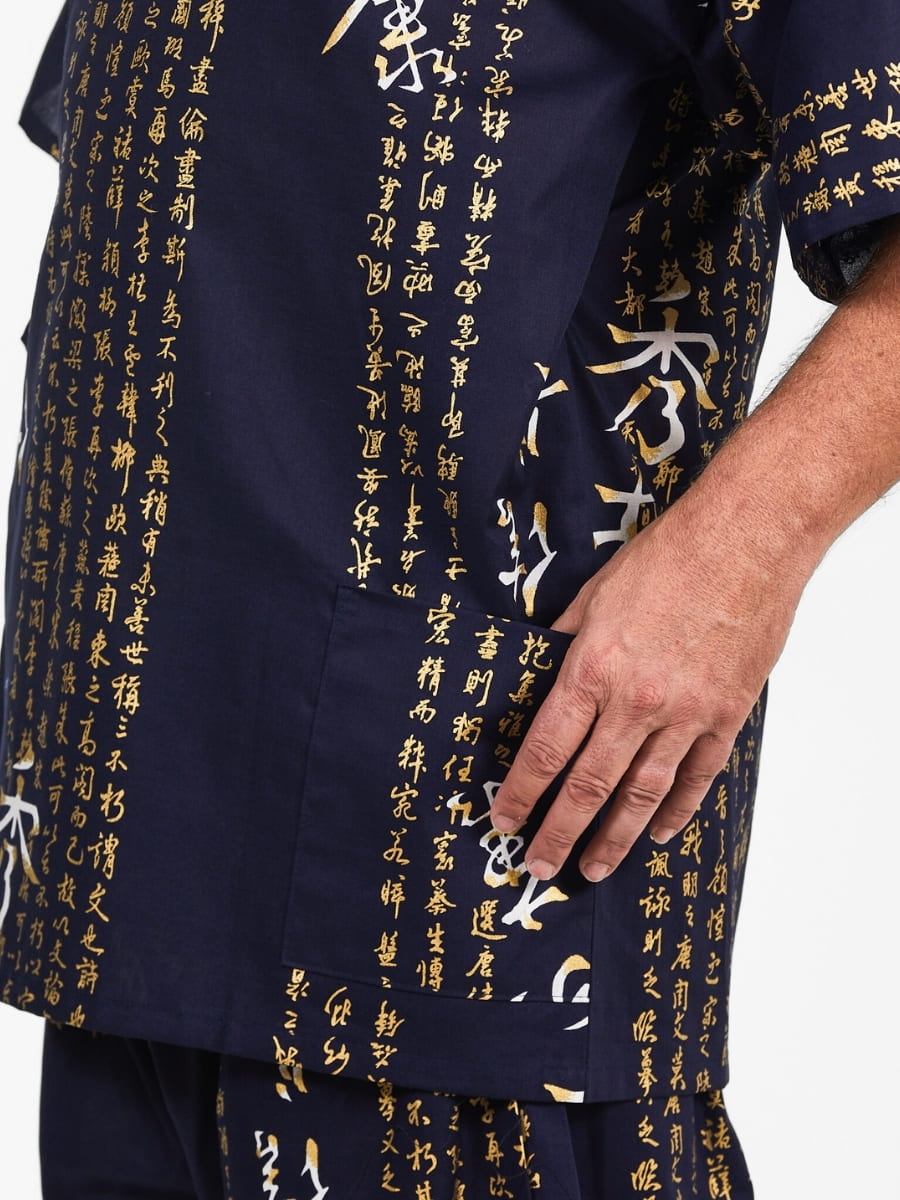 Jinbei Japonés Hombre Kanji
