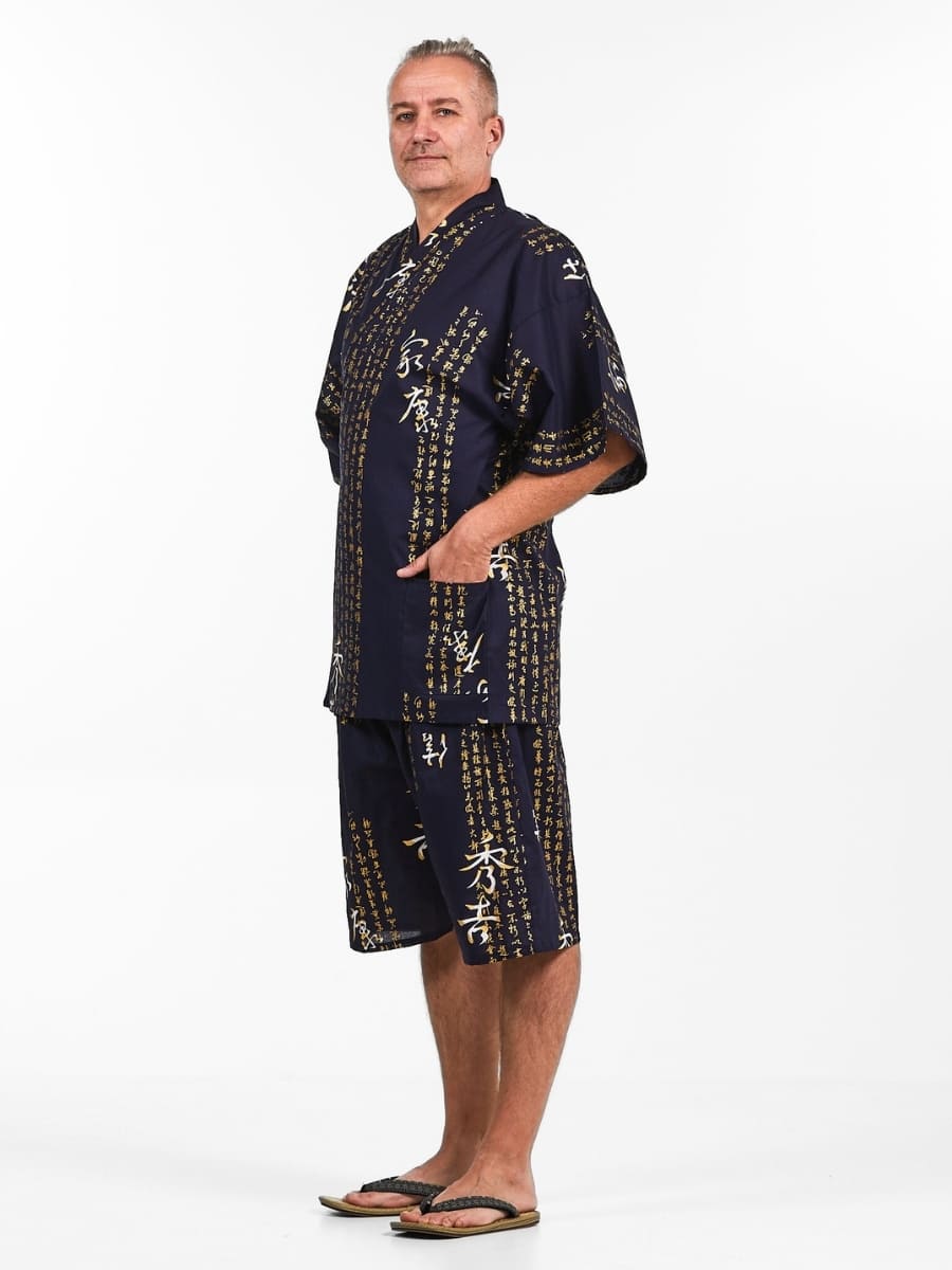 Jinbei Japonés Hombre Kanji