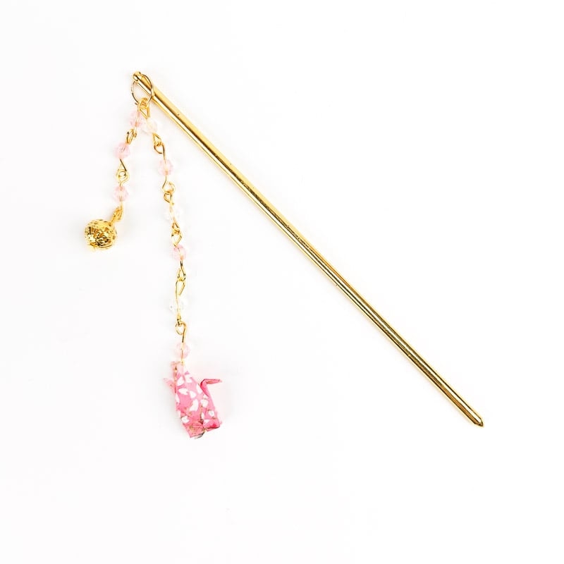 Kanzashi Japonés Origami Rosa