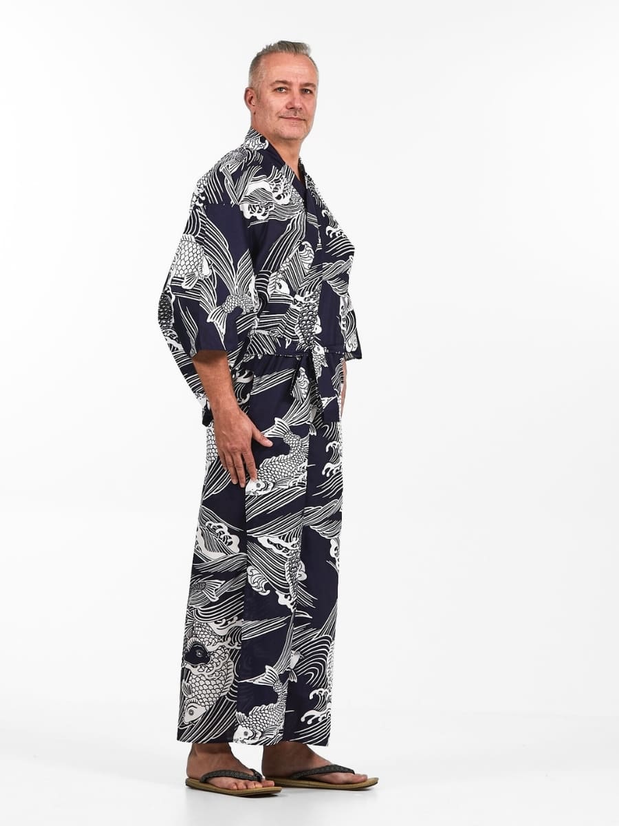 Kimono Carpa Koi Yukata Hombre