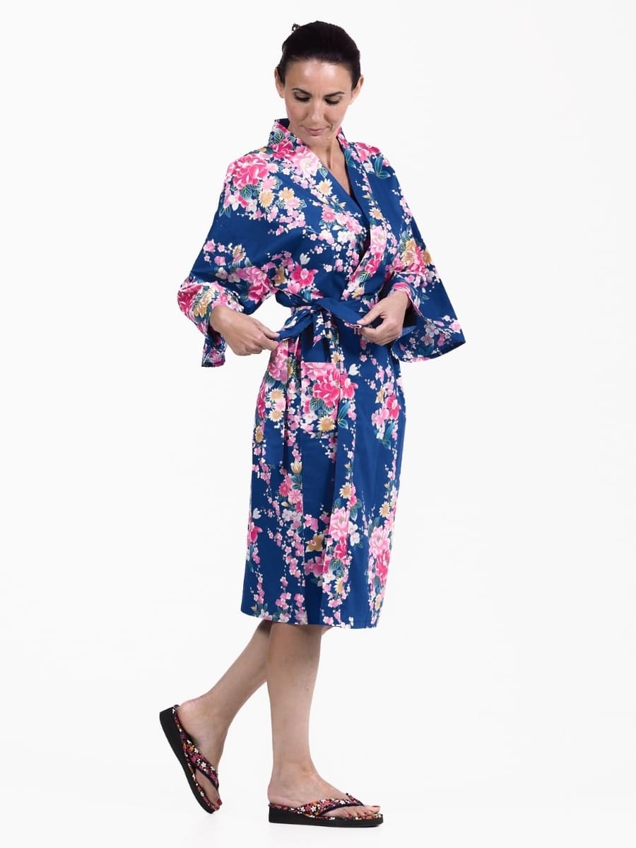 Kimono Happi Botan to Uchōran Mujer Talla única