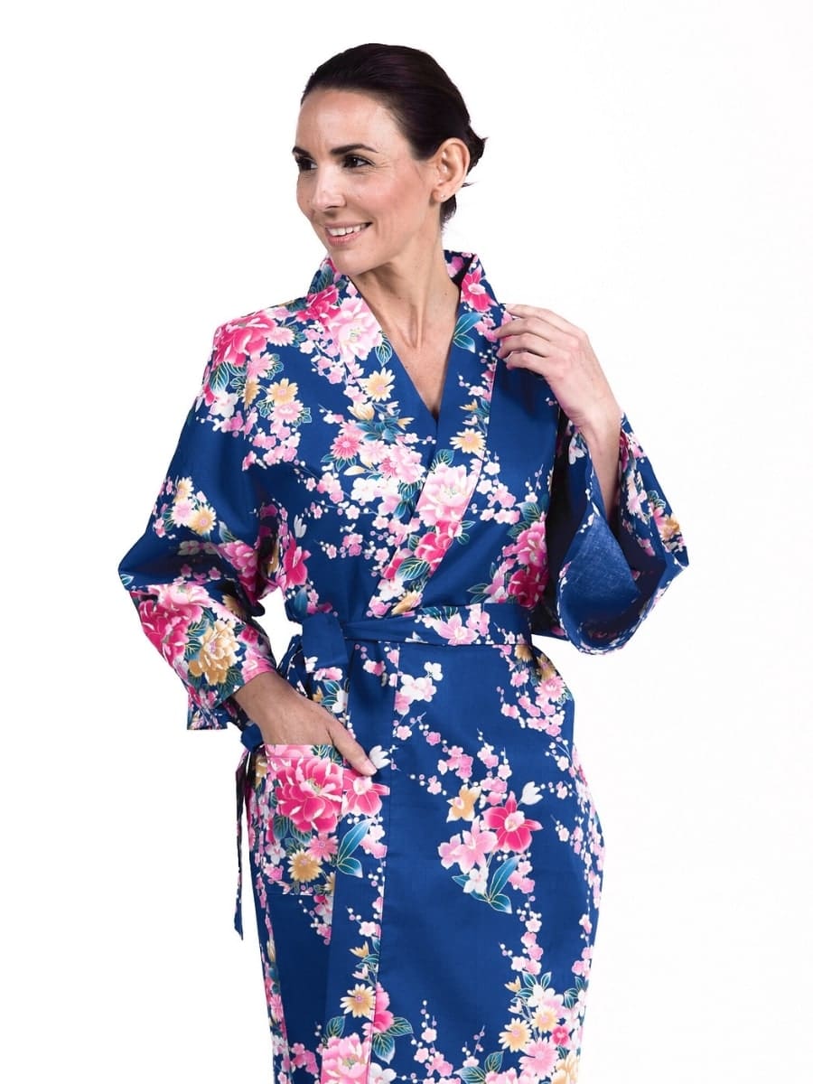 Kimono Happi Botan to Uchōran Mujer Talla única