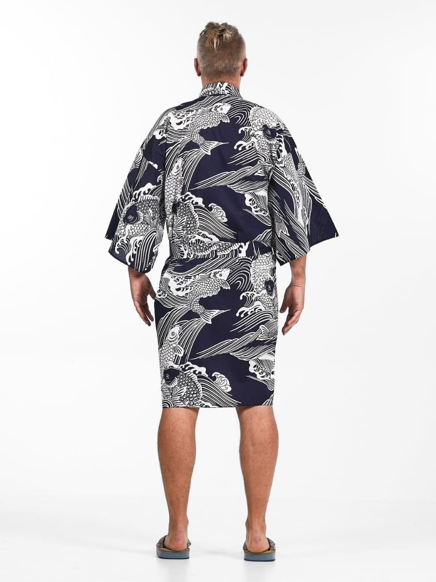 Kimono Happi Carpa Koi Hombre Talla única