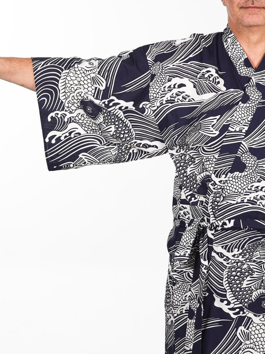 Kimono Happi Carpa Koi Hombre Talla única