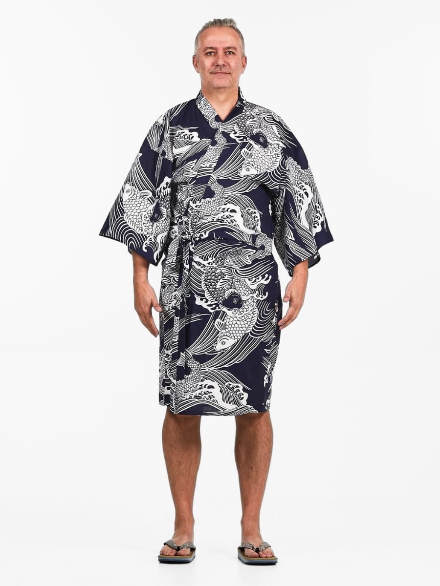 Kimono Happi Carpa Koi Hombre Talla única
