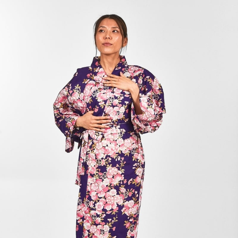 Kimono de mujer Happi Sakura Flower - Talla única