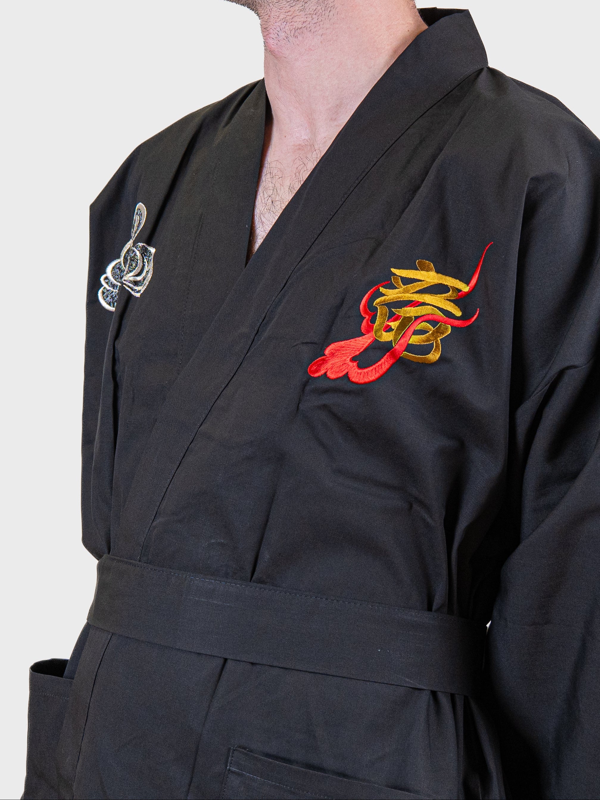 Kimono Happi Hombre Oversize – Dragón Bordado