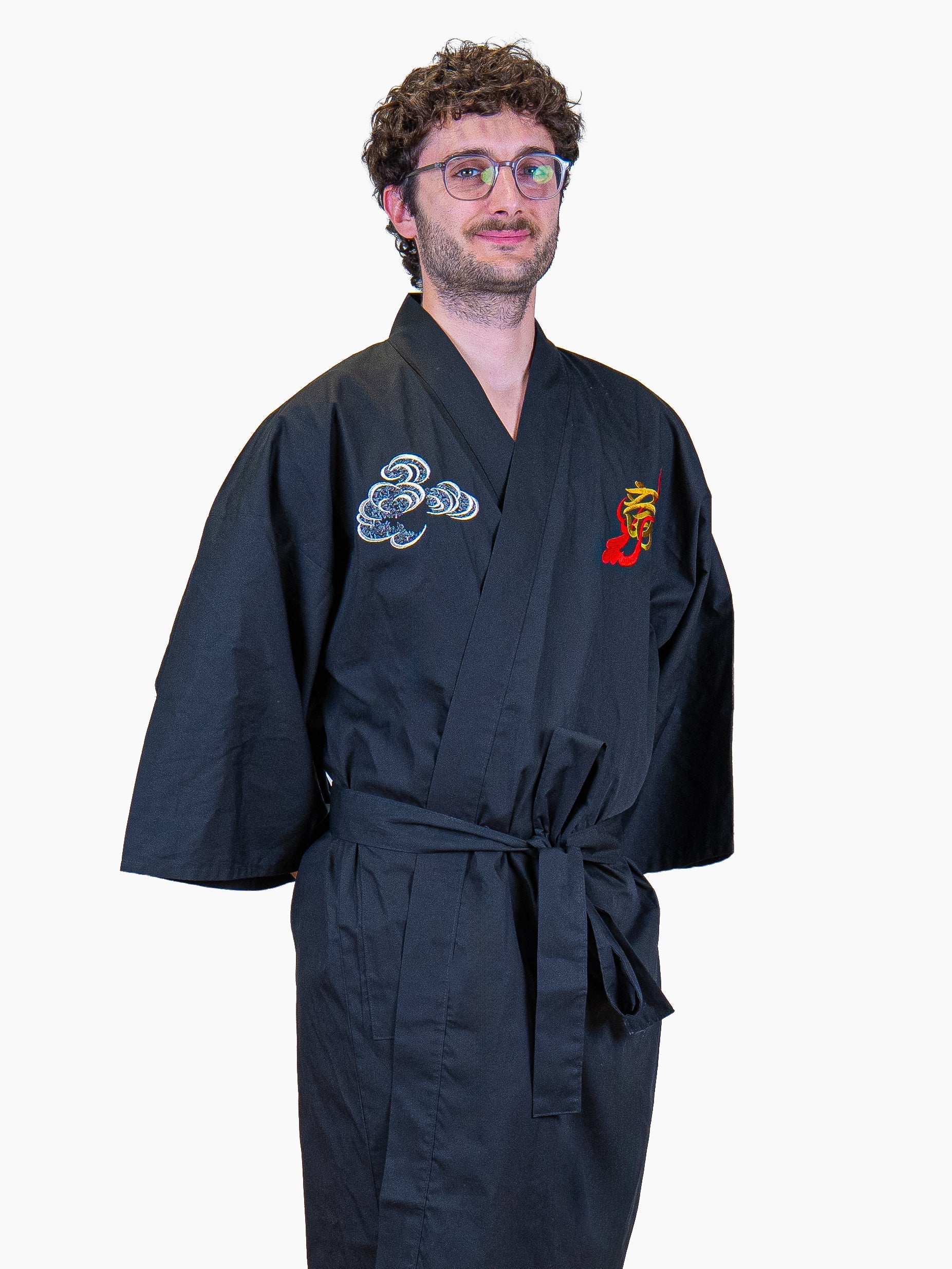 Kimono Happi Hombre Oversize – Dragón Bordado