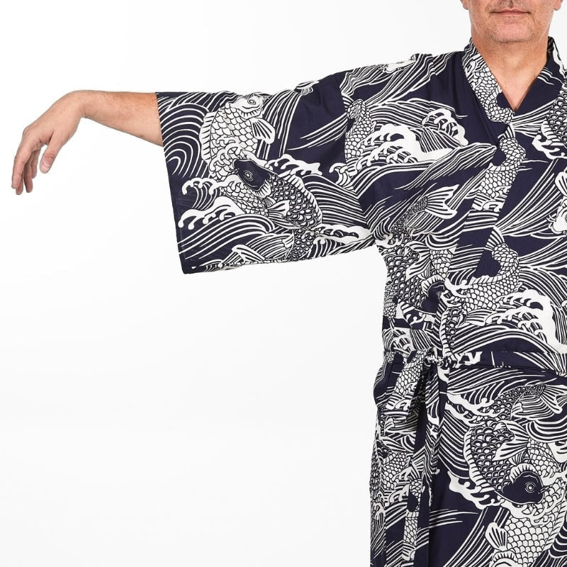 Kimono de carpa koi para hombre Happi - Talla única