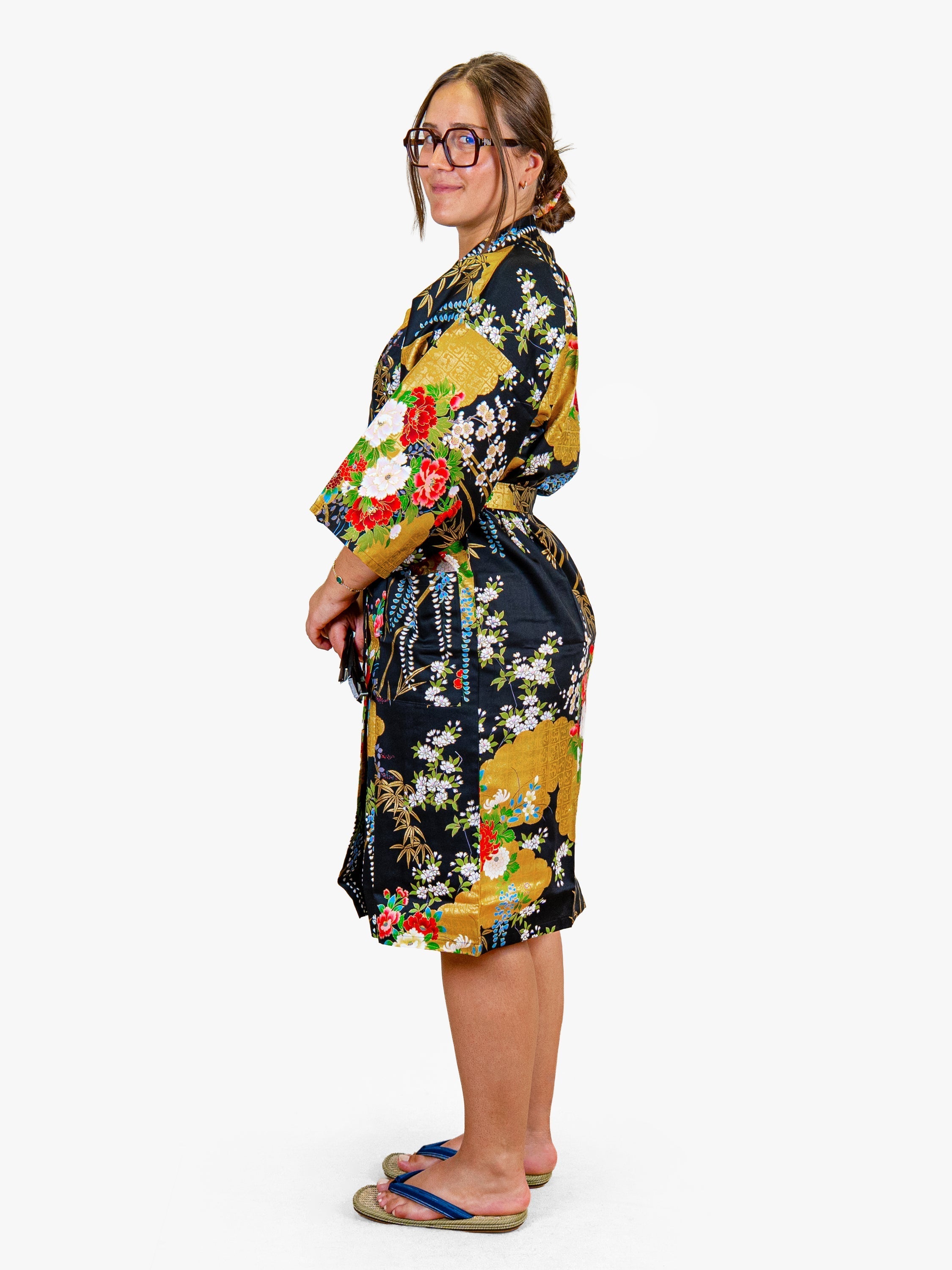 Kimono Happi Mujer – Botan Dorado