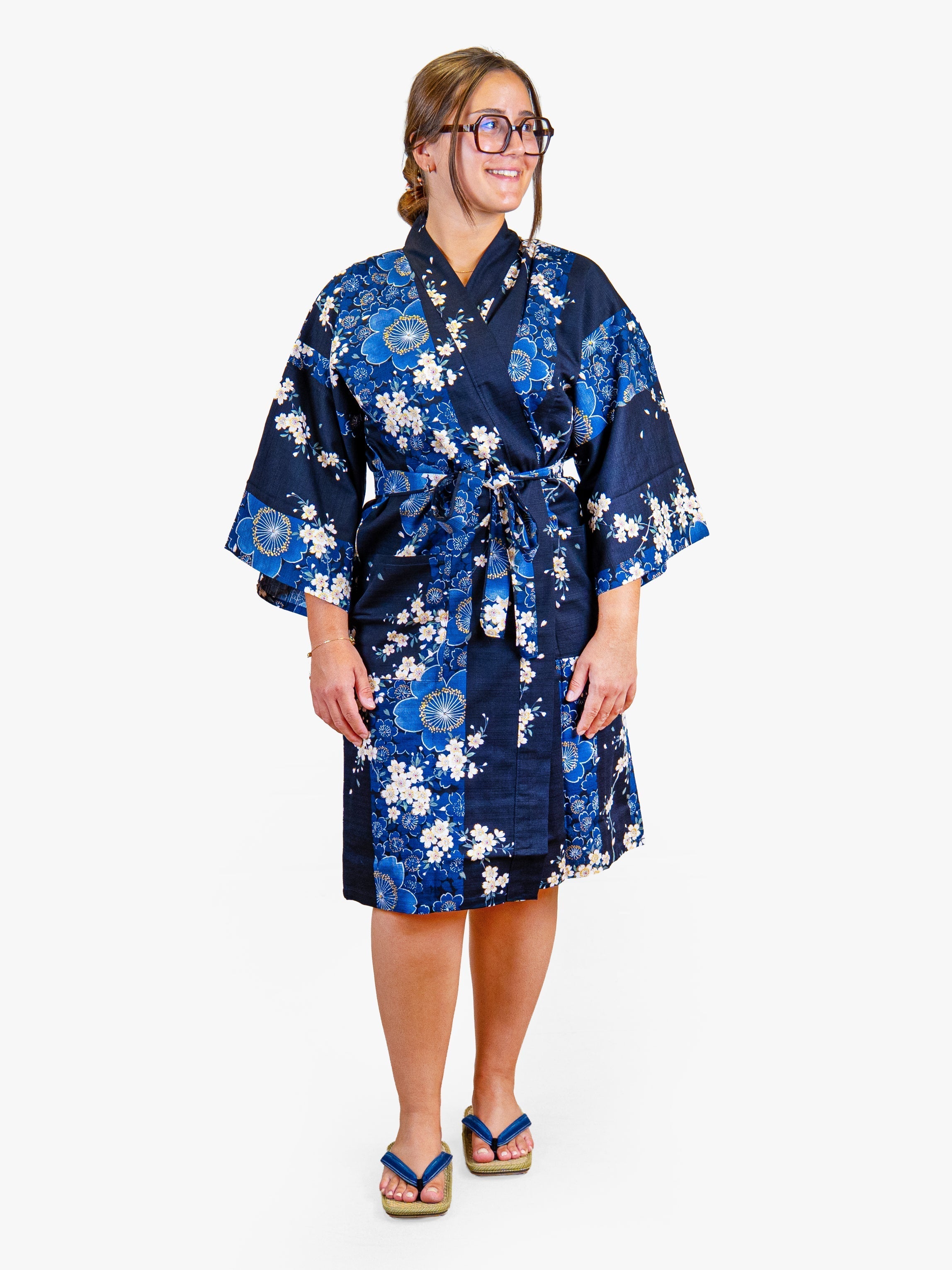 Kimono Happi Mujer – Sakura Azul