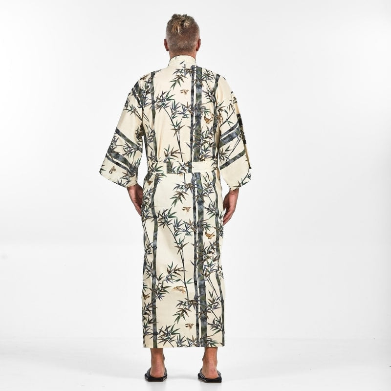 Kimono japonés de bambú para hombre - Talla única