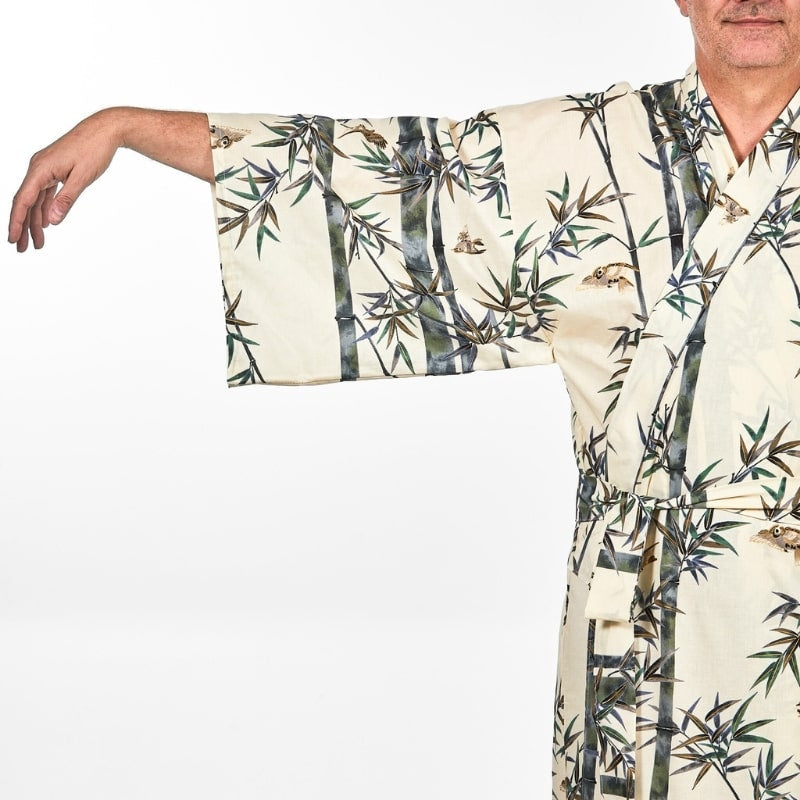 Kimono japonés de bambú para hombre - Talla única