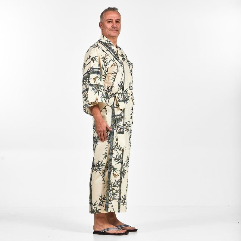 Kimono japonés de bambú para hombre - Talla única