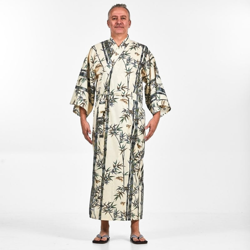 Kimono japonés de bambú para hombre - Talla única