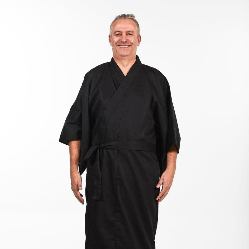 Kimono japonés para hombre Negro - Talla única