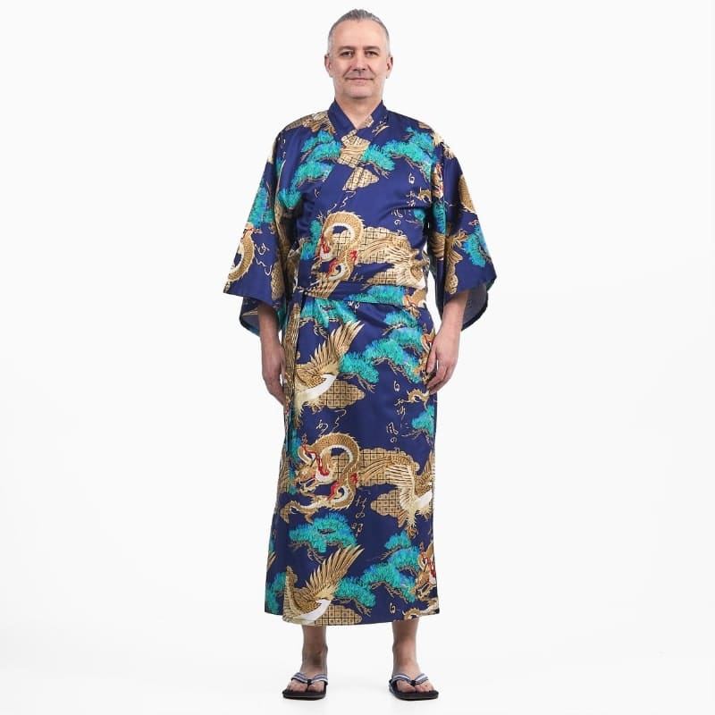 Kimono Homme Japonais Ryū to Washi - Taille unique