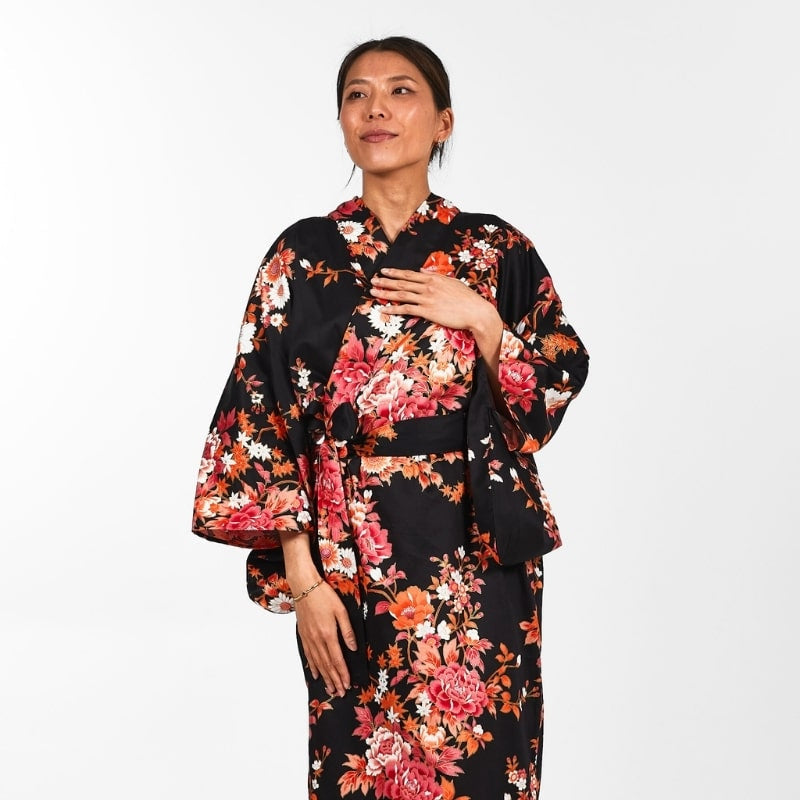 Kimono japonés Sakura to Botan para mujer - Talla única