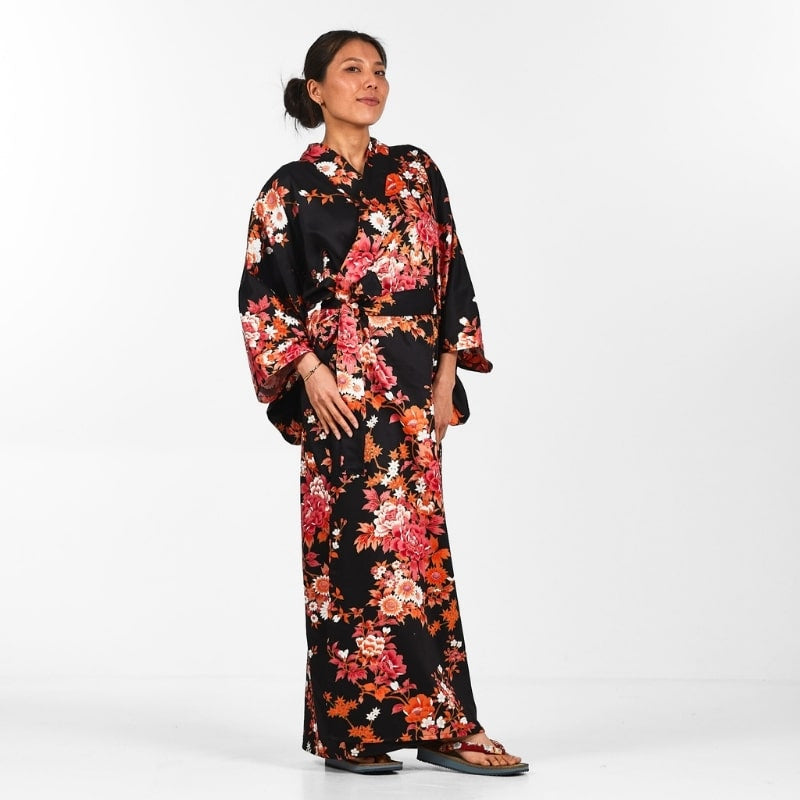 Kimono japonés Sakura to Botan para mujer - Talla única