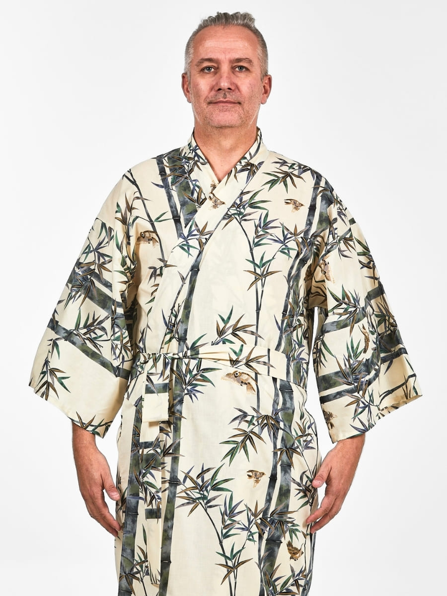 Kimono Japonés Bambú Hombre Talla única